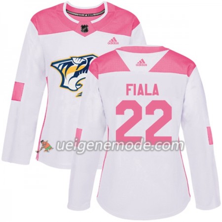 Dame Eishockey Nashville Predators Trikot Kevin Fiala 22 Adidas 2017-2018 Weiß Pink Fashion Authentic